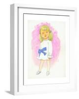 Little Girl with Bow, 1970s-George Adamson-Framed Giclee Print