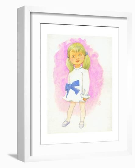 Little Girl with Bow, 1970s-George Adamson-Framed Giclee Print