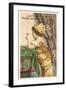 Little Girl with Butterfly-null-Framed Art Print