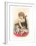 Little Girl with Cat-null-Framed Art Print