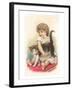 Little Girl with Cat-null-Framed Art Print