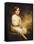 Little Girl with Flowers or Innocence, Portrait of Nancy Graham-Sir Henry Raeburn-Framed Stretched Canvas