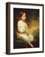 Little Girl with Flowers or Innocence, Portrait of Nancy Graham-Sir Henry Raeburn-Framed Giclee Print