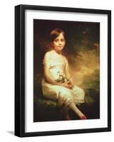 Little Girl with Flowers or Innocence, Portrait of Nancy Graham-Sir Henry Raeburn-Framed Giclee Print