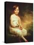 Little Girl with Flowers or Innocence, Portrait of Nancy Graham-Sir Henry Raeburn-Stretched Canvas