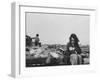 Little Girl with Her Kitten and Brother Looking on at Wreckage After Tornado-Grey Villet-Framed Photographic Print