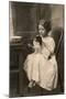 Little Girl with King Charles Spaniel-null-Mounted Photographic Print