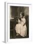 Little Girl with King Charles Spaniel-null-Framed Photographic Print