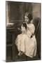 Little Girl with King Charles Spaniel-null-Mounted Photographic Print