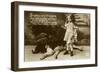 Little Girl with Large Dog-null-Framed Art Print