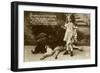 Little Girl with Large Dog-null-Framed Art Print