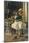 Little Girl with Yellow Scarf-Antonio Mancini-Mounted Art Print