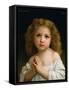 Little Girl-William Adolphe Bouguereau-Framed Stretched Canvas