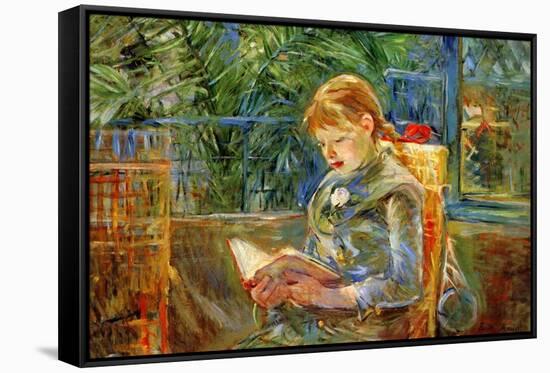 Little Girl-Berthe Morisot-Framed Stretched Canvas