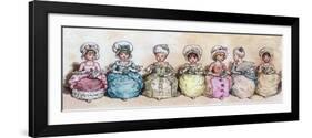 Little Girls at Tea Time-Vintage Apple Collection-Framed Giclee Print