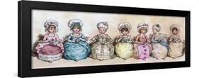 Little Girls at Tea Time-Vintage Apple Collection-Framed Giclee Print