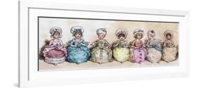 Little Girls at Tea Time-Vintage Apple Collection-Framed Giclee Print