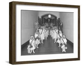 Little Girls at the The Roman Catholic Orphan Asylum-William Davis Hassler-Framed Photographic Print