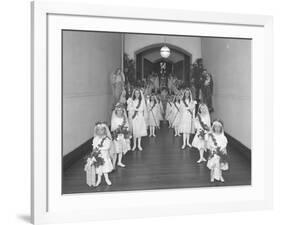 Little Girls at the The Roman Catholic Orphan Asylum-William Davis Hassler-Framed Photographic Print