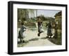 Little Girls Jumping Rope; Gamines Sautant a La Corde, 1888-Alphonse Etienne Dinet-Framed Giclee Print