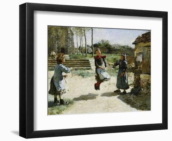 Little Girls Jumping Rope-Alphonse Etienne Dinet-Framed Giclee Print