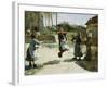 Little Girls Jumping Rope-Alphonse Etienne Dinet-Framed Giclee Print