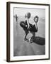 Little Girls Playing Together on a Beach-Lisa Larsen-Framed Photographic Print