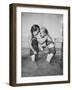 Little Girls Playing Together on a Beach-Lisa Larsen-Framed Premium Photographic Print
