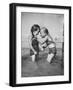 Little Girls Playing Together on a Beach-Lisa Larsen-Framed Premium Photographic Print