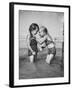 Little Girls Playing Together on a Beach-Lisa Larsen-Framed Photographic Print