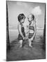 Little Girls Playing Together on a Beach-Lisa Larsen-Mounted Photographic Print