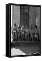 Little Girls Read their Lessons-Dorothea Lange-Framed Stretched Canvas