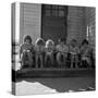 Little Girls Read their Lessons-Dorothea Lange-Stretched Canvas