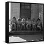 Little Girls Read their Lessons-Dorothea Lange-Framed Stretched Canvas