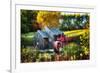 Little Grist Mill In Autumn Colors-George Oze-Framed Photographic Print