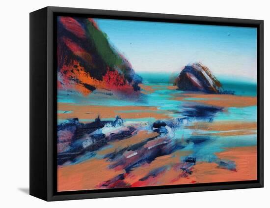 Little Haven II (acrylic on canvas, 2021)-Paul Powis-Framed Stretched Canvas