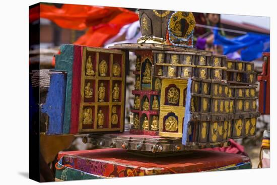 Little Housing Filled with Small Buddha Statues, Paro Tshechu, Bhutan-Michael Runkel-Stretched Canvas