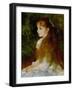 Little Irene, Portrait of the 8 Year-Old Daughter of the Banker Cahen D'Anvers, 1880-Pierre-Auguste Renoir-Framed Premium Giclee Print