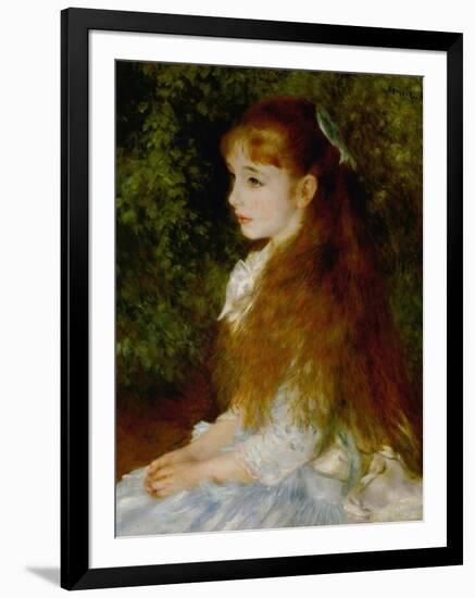 Little Irene, Portrait of the 8 Year-Old Daughter of the Banker Cahen D'Anvers, 1880-Pierre-Auguste Renoir-Framed Giclee Print