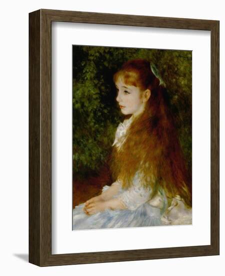 Little Irene, Portrait of the 8 Year-Old Daughter of the Banker Cahen D'Anvers, 1880-Pierre-Auguste Renoir-Framed Premium Giclee Print