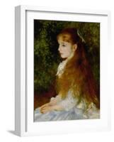 Little Irene, Portrait of the 8 Year-Old Daughter of the Banker Cahen D'Anvers, 1880-Pierre-Auguste Renoir-Framed Giclee Print