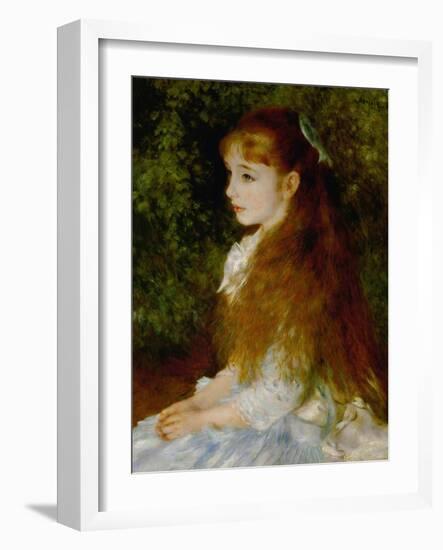 Little Irene, Portrait of the 8 Year-Old Daughter of the Banker Cahen D'Anvers, 1880-Pierre-Auguste Renoir-Framed Giclee Print