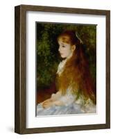 Little Irene, Portrait of the 8 Year-Old Daughter of the Banker Cahen D'Anvers, 1880-Pierre-Auguste Renoir-Framed Giclee Print