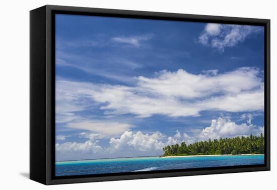 Little Islet in the Ant Atoll, Pohnpei, Micronesia, Pacific-Michael Runkel-Framed Stretched Canvas