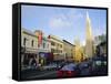 Little Italy, Columbus Avenue, North Beach, San Francisco, California, USA-Fraser Hall-Framed Stretched Canvas