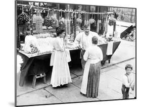 Little Italy, Vendor with Wares Displayed During a Festival, New York, 1930s-null-Mounted Photo