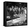 Little Italy, Vendor with Wares Displayed During a Festival, New York, 1930s-null-Framed Stretched Canvas