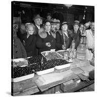 Little Italy, Vendor with Wares Displayed During a Festival, New York, 1930s-null-Stretched Canvas