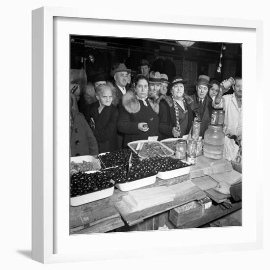 Little Italy, Vendor with Wares Displayed During a Festival, New York, 1930s-null-Framed Photo