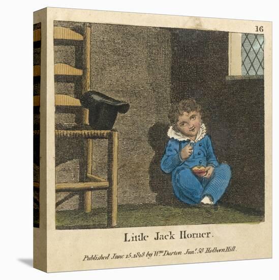 Little Jack Horner Sat in a Corner Eating a Christmas Pie-null-Stretched Canvas